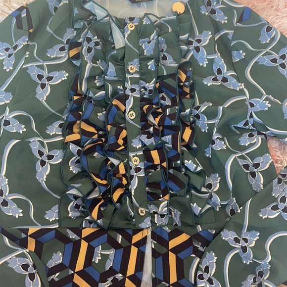 Roberta Biagi Long Sleeve Blouse, Ruffle Detail, Size XS, never worn. - Picture 2 of 5